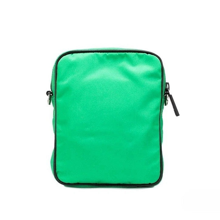 Versace Small Bright Green Nylon Fabric Medusa Crossbody Messenger Bag Purse