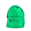 Versace Large Bright Green Nylon Fabric Medusa Shoulder Backpack Bookbag