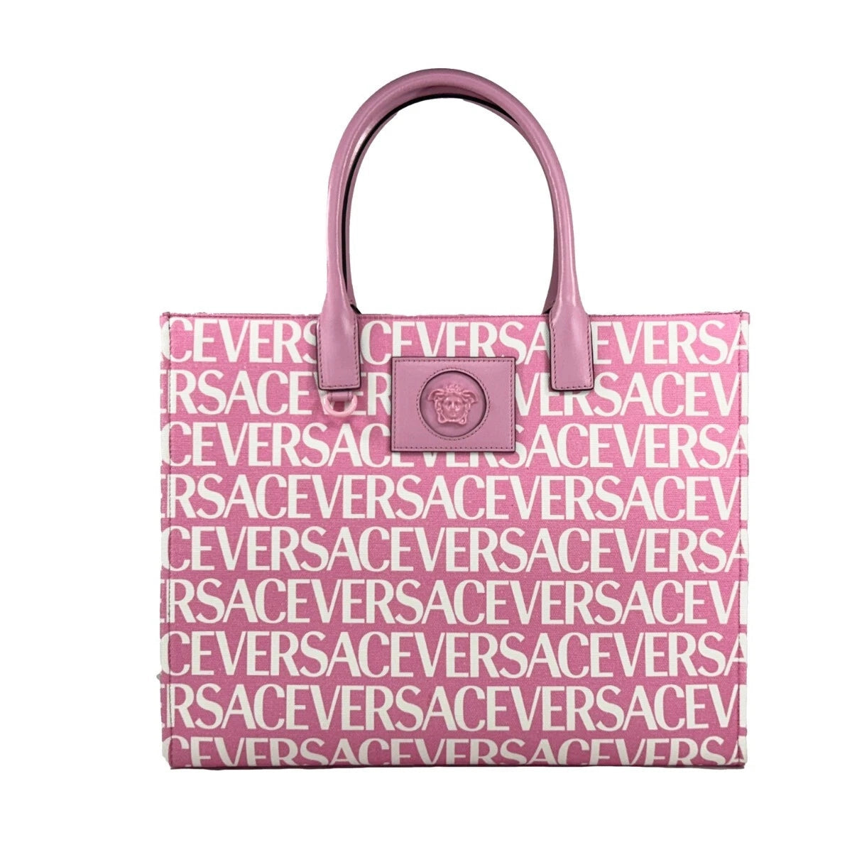 Versace Medusa Large Canvas Large Tote Bag Baby Pink Versace