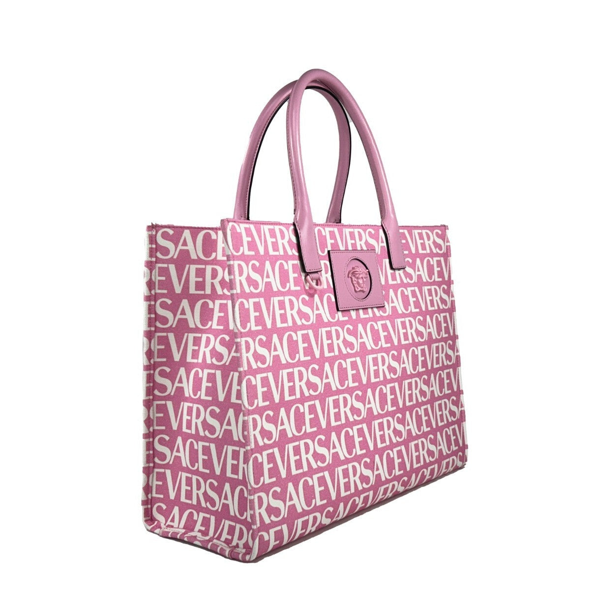 Versace Medusa Large Canvas Large Tote Bag Baby Pink Versace