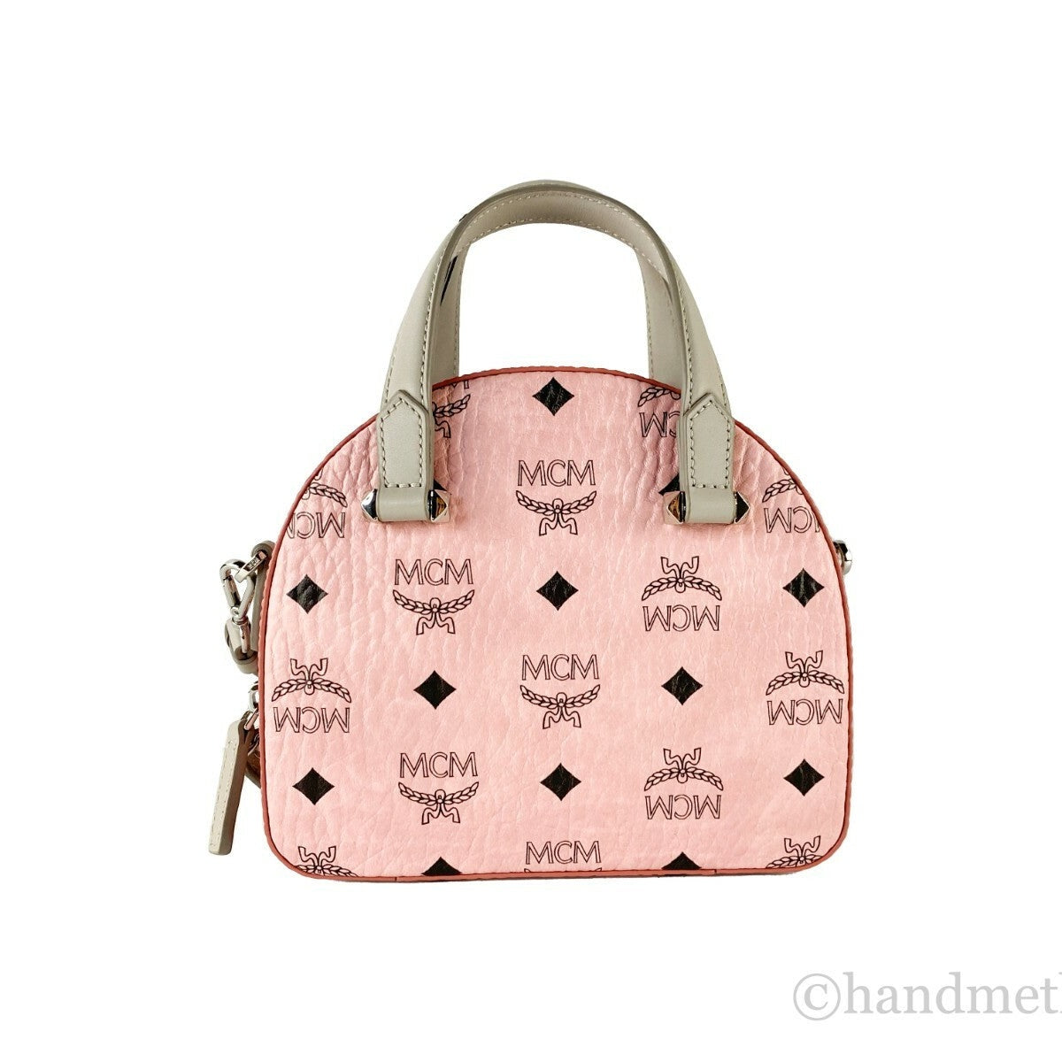 MCM Signature Half Moon Top Handle Crossbody Bag MCM