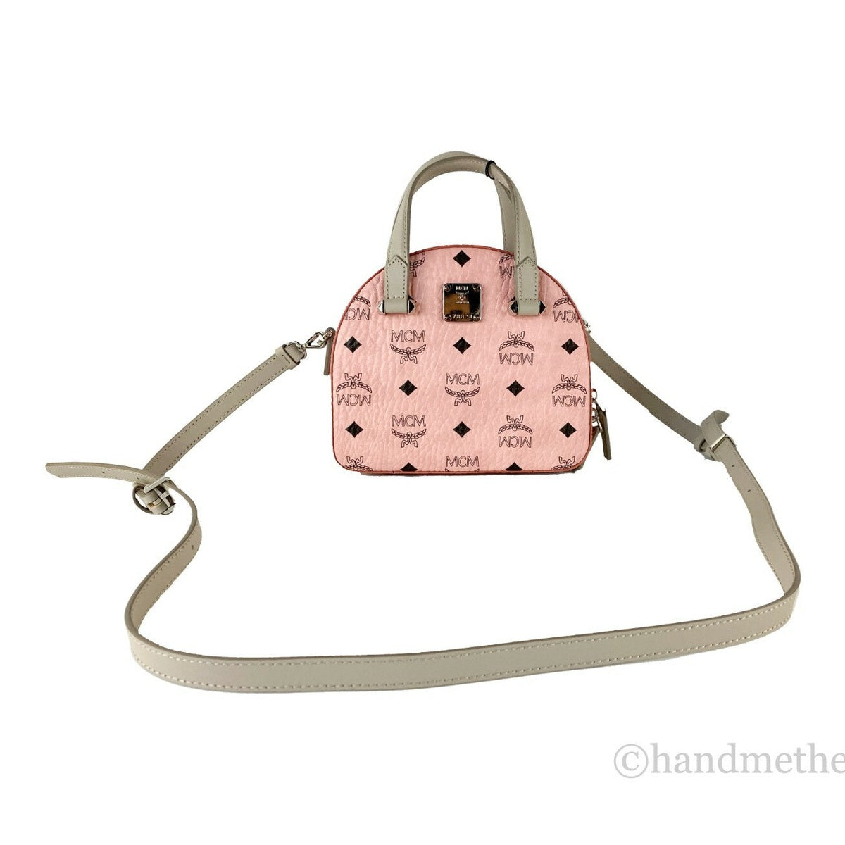 MCM Signature Half Moon Top Handle Crossbody Bag MCM