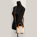 MCM Half Moon Mini Round Top Tote Crossbody Bag
