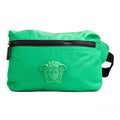 Versace Small Bright Green Nylon Matte Medusa Belt Bag Waist Fanny Pack Purse