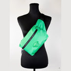 Versace Small Bright Green Nylon Matte Medusa Belt Bag Waist Fanny Pack Purse