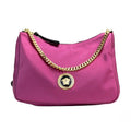 Versace Small Dahlia Nylon Fabric Medusa Pendant Crossbody Shoulder Purse Bag