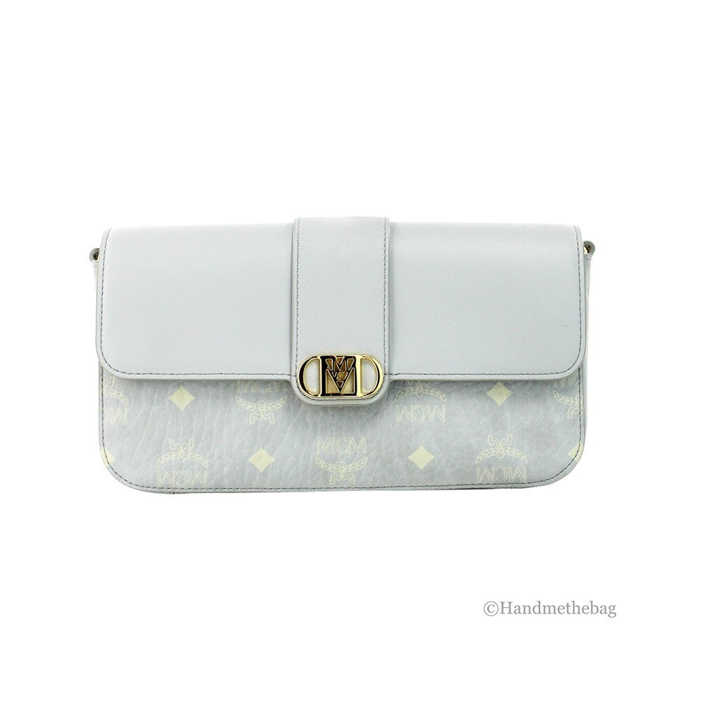 MCM Small Mode Travia Pebbled Visetos Leather Shoulder Crossbody Clutch Bag MCM