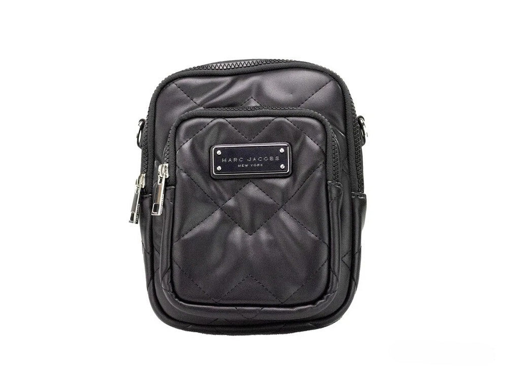 Marc Jacobs Pillow Small Black Quilted Smooth Leather Crossbody Handbag Purse - Eljoys Fashion 