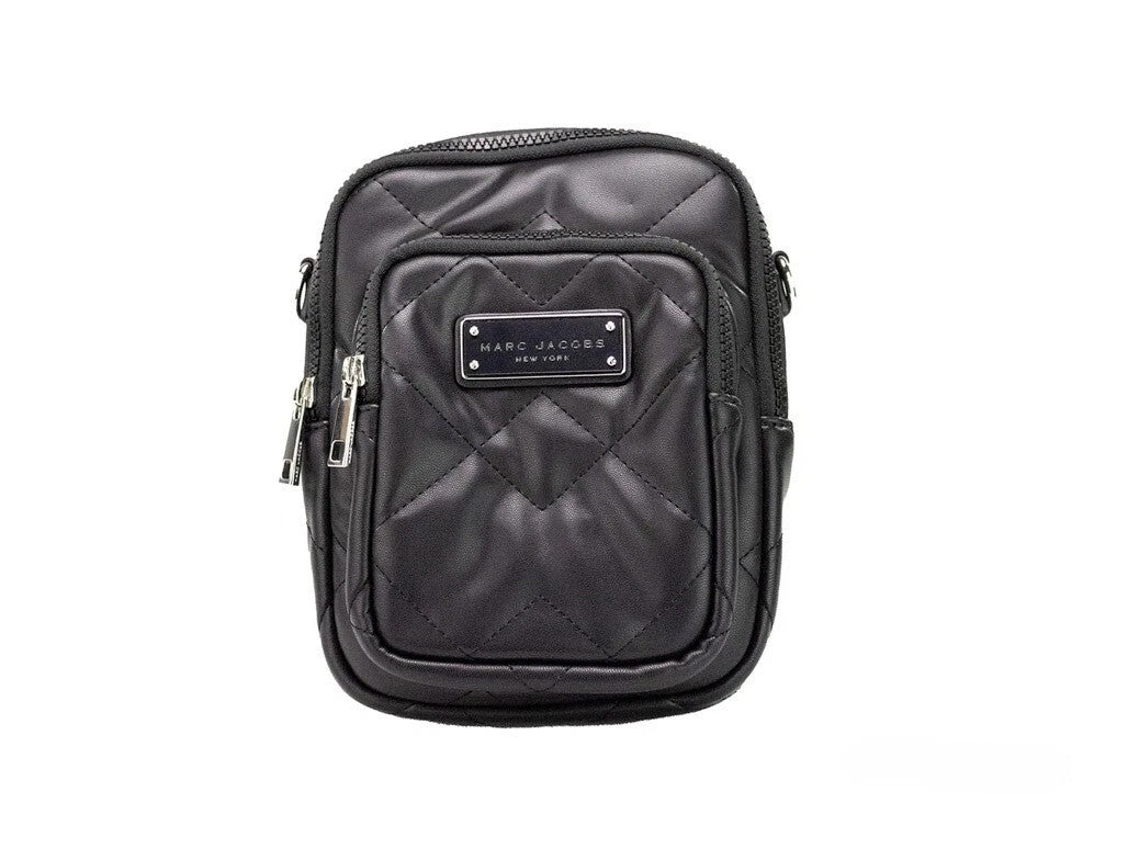Marc Jacobs Pillow Small Black Quilted Smooth Leather Crossbody Handbag Purse - Eljoys Fashion 