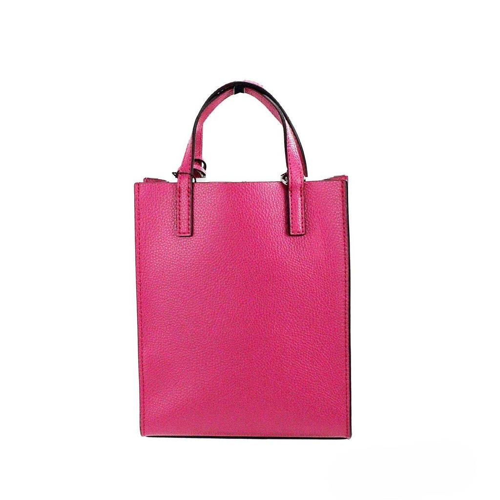 Marc Jacobs Mini Grind Cactus Flower pebbled leather crossbody tote bag with adjustable strap and cactus flower design.