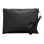 Versace Large Black Nylon Fabric Medusa Convertible Pouch Clutch Wristlet Bag