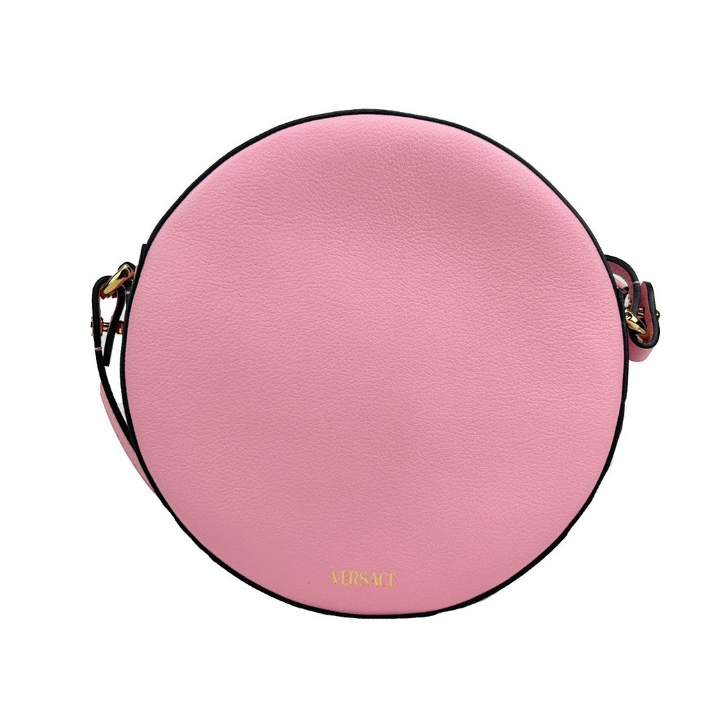 Versace Round Disco Leather Camera Case Crossbody Bag