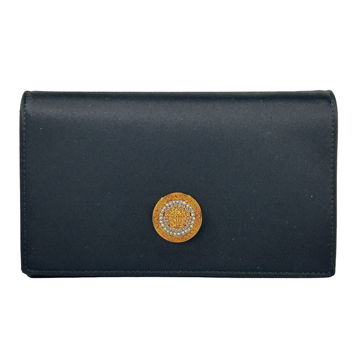 Versace Mini Chain Black Crossbody Wallet Bag Versace