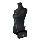 Versace Mini Chain Black Crossbody Wallet Bag Versace