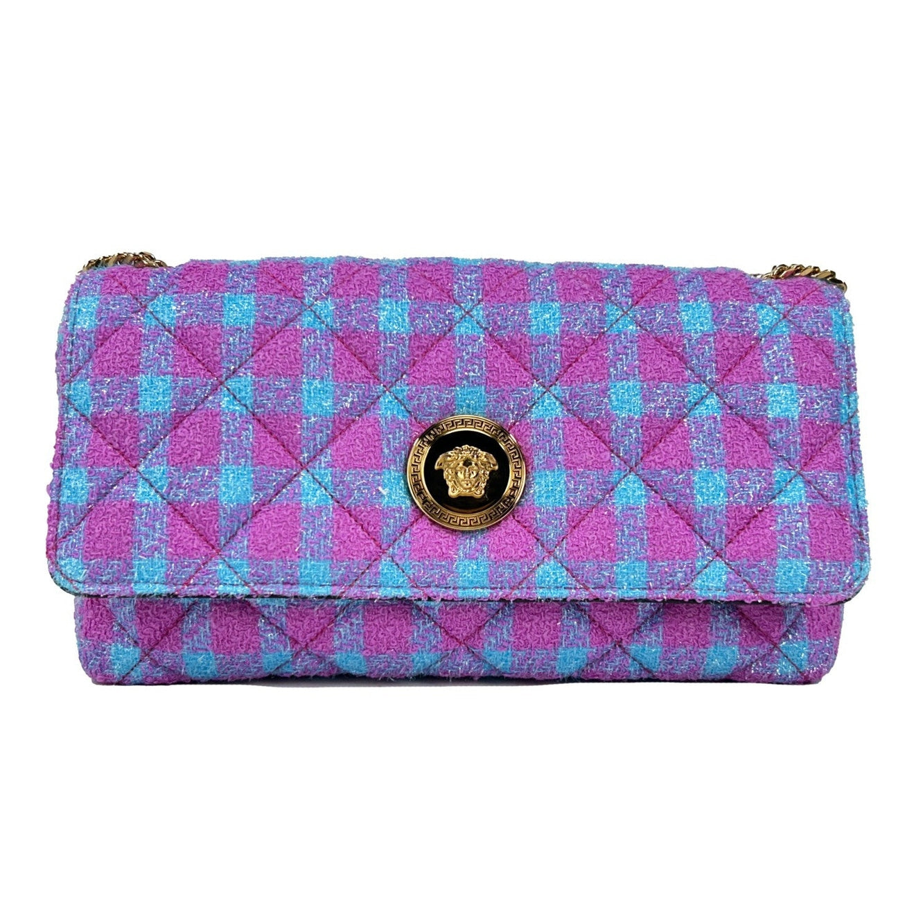 Versace Wool Lurex Medium Shoulder Crossbody Bag