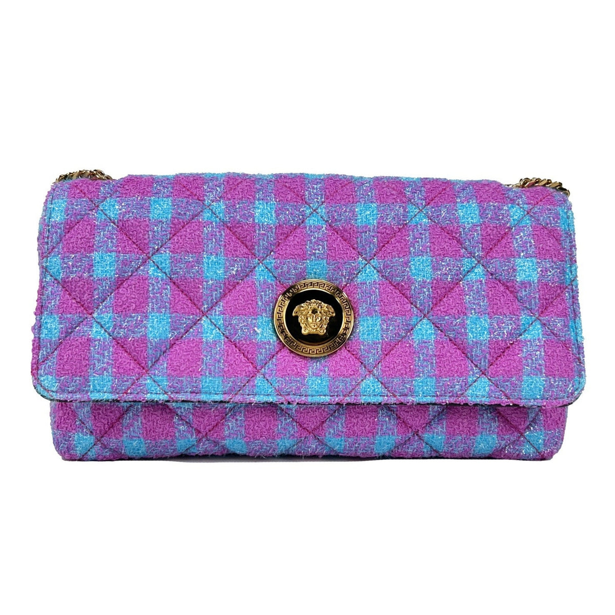 Versace Wool Lurex Medium Shoulder Crossbody Bag