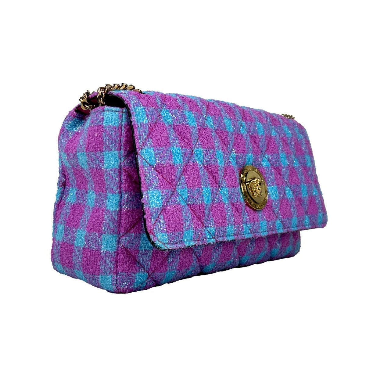 Versace Wool Lurex Medium Shoulder Crossbody Bag