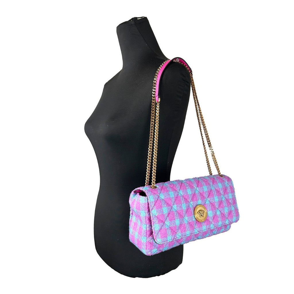 Versace Wool Lurex Medium Shoulder Crossbody Bag