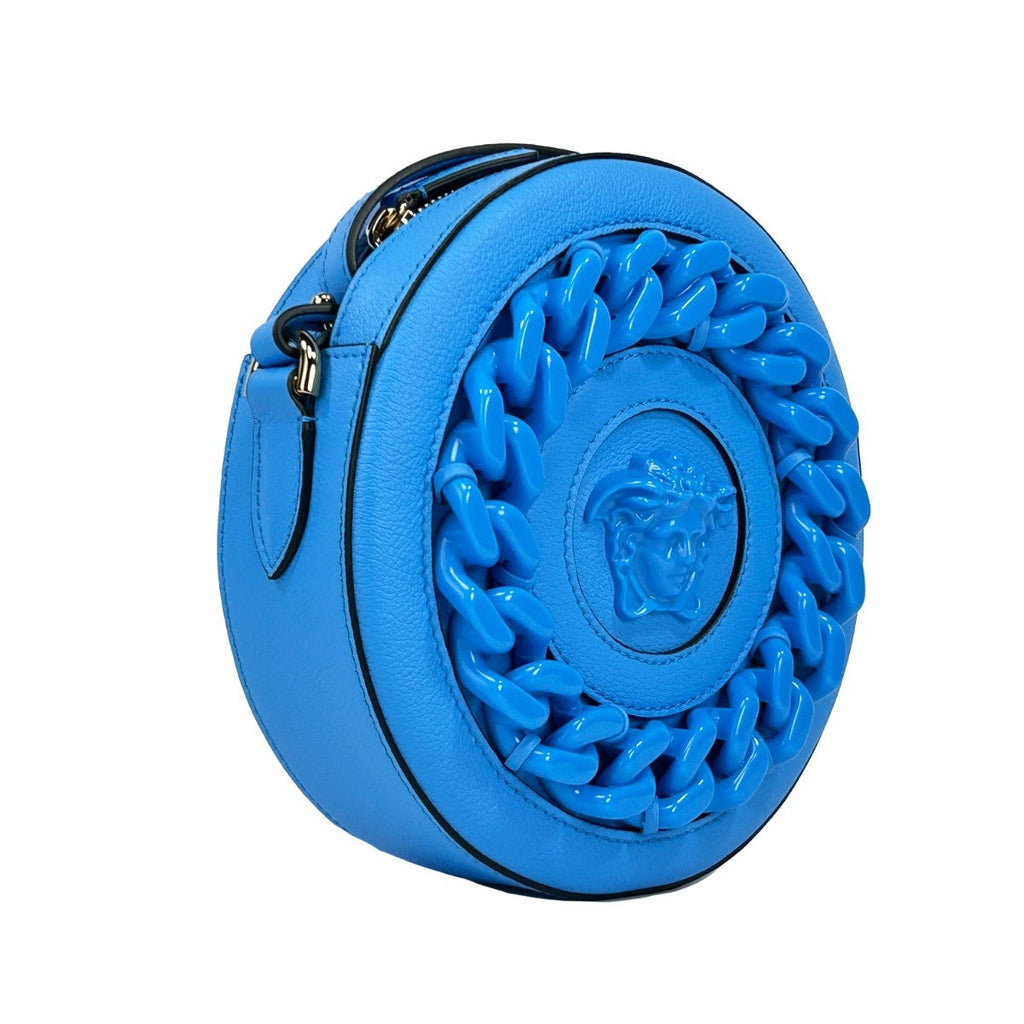 Versace Round Disco Leather Camera Case Crossbody Bag