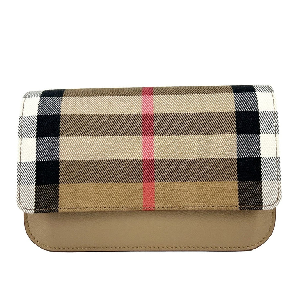 Burberry Small Leather Madison Crossbody Check Bag