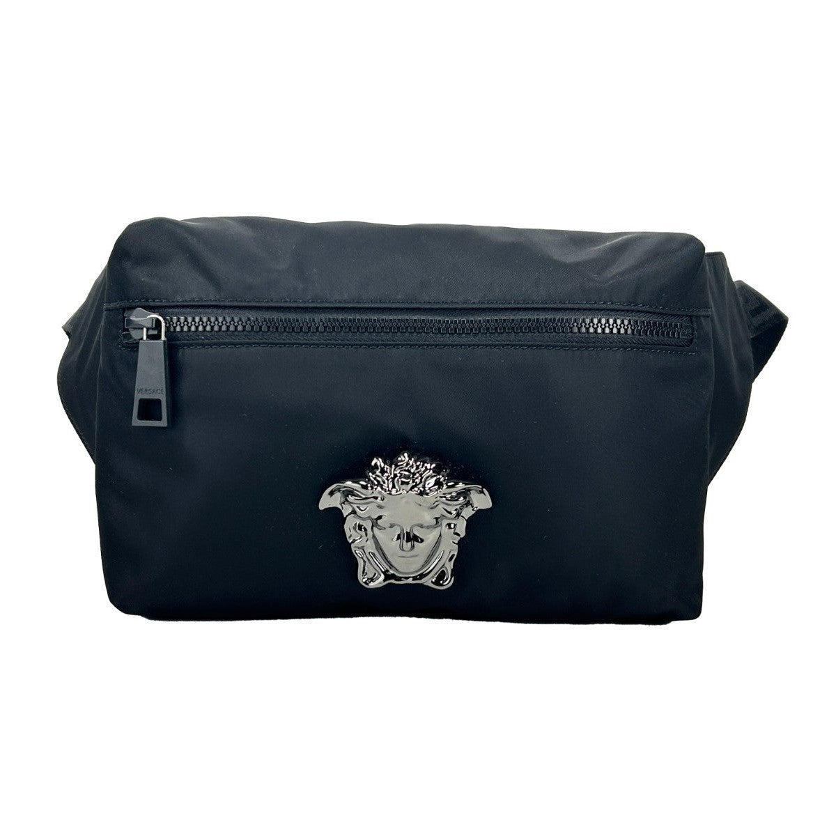 Versace Medusa Black Nylon Belt Bag Waist Fanny Pack Purse