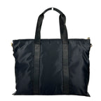 Versace Black Nylon Fabric La Medusa Shoulder Tote Bag