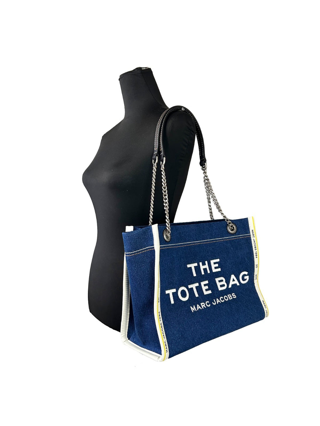 Marc Jacobs Denim Chain Medium The Tote Bag Marc Jacobs