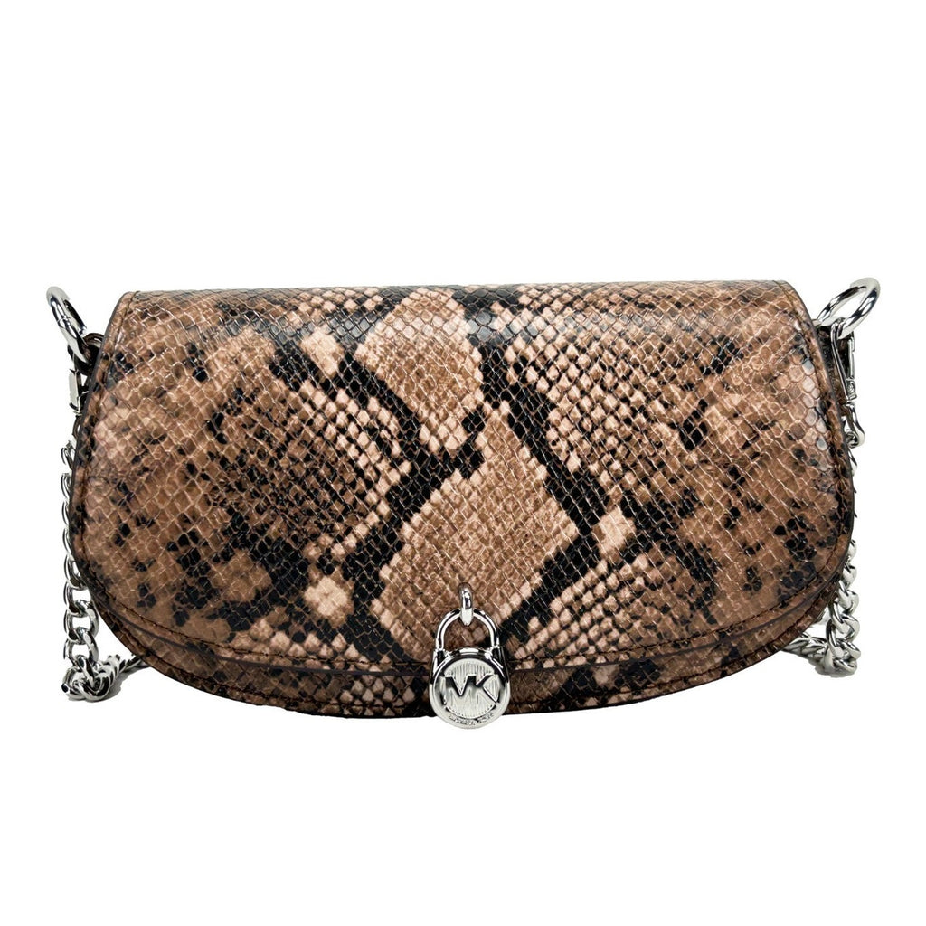 Michael Kors Mila Small Snakeskin Messenger Crossbody Bag