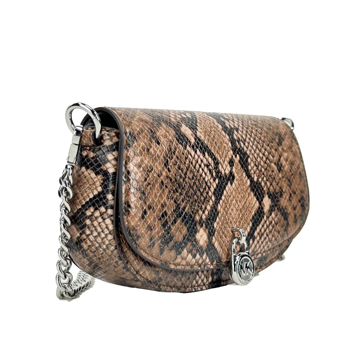 Michael Kors Mila Small Snakeskin Messenger Crossbody Bag