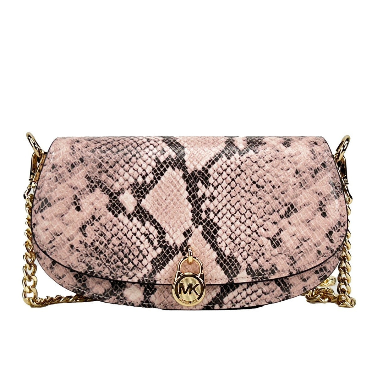 Michael Kors Mila Small Snakeskin Messenger Crossbody Bag