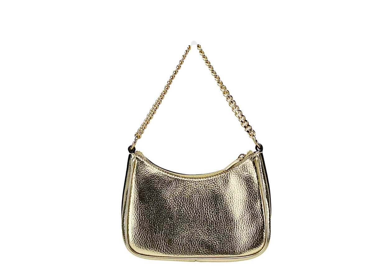 Michael Kors small pouchette crossbody bag with adjustable strap and compact design, featuring signature logo detail.