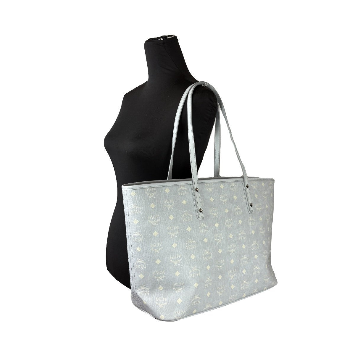 MCM Aren Leather Shoulder Tote Bag