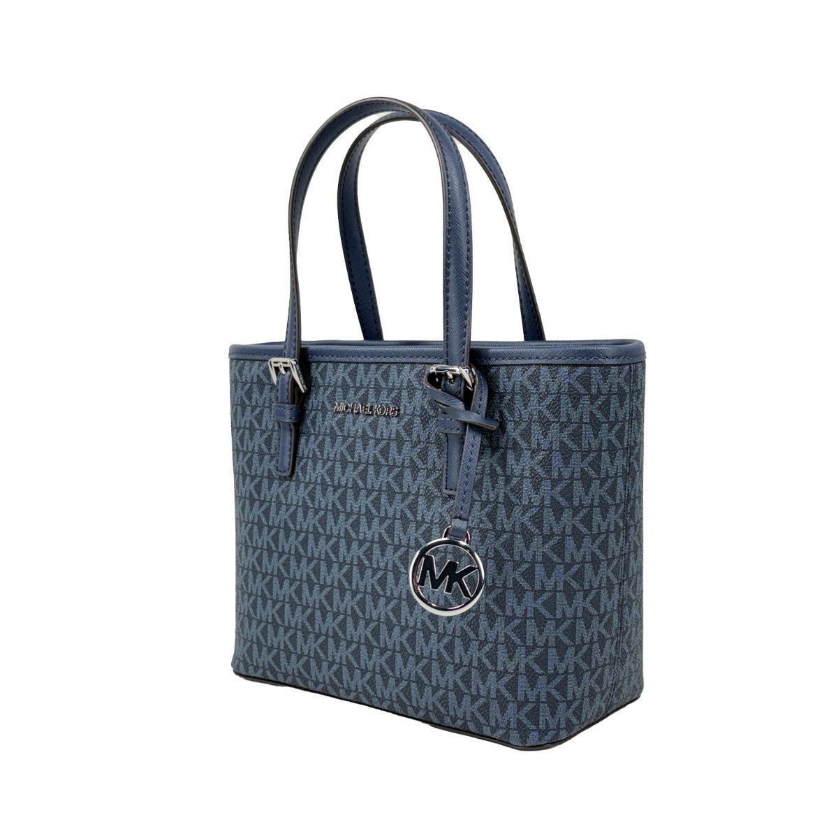Michael Kors Navy Signature XS Carryall Tote Bag