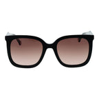Carolina Herrera black acetate sunglasses with rounded frames and dark lenses, stylish eyewear for a sophisticated look.