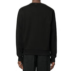 Herno black cotton sweatshirt with a crew neck and long sleeves, casual and comfortable for everyday wear.