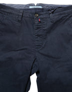 Domenico Tagliente Navy Blue Skinny Chino Mid Waist Men Pants