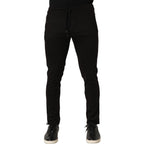 Dolce & Gabbana Black Wool Jogger Men Sweatpants Trouser Pants
