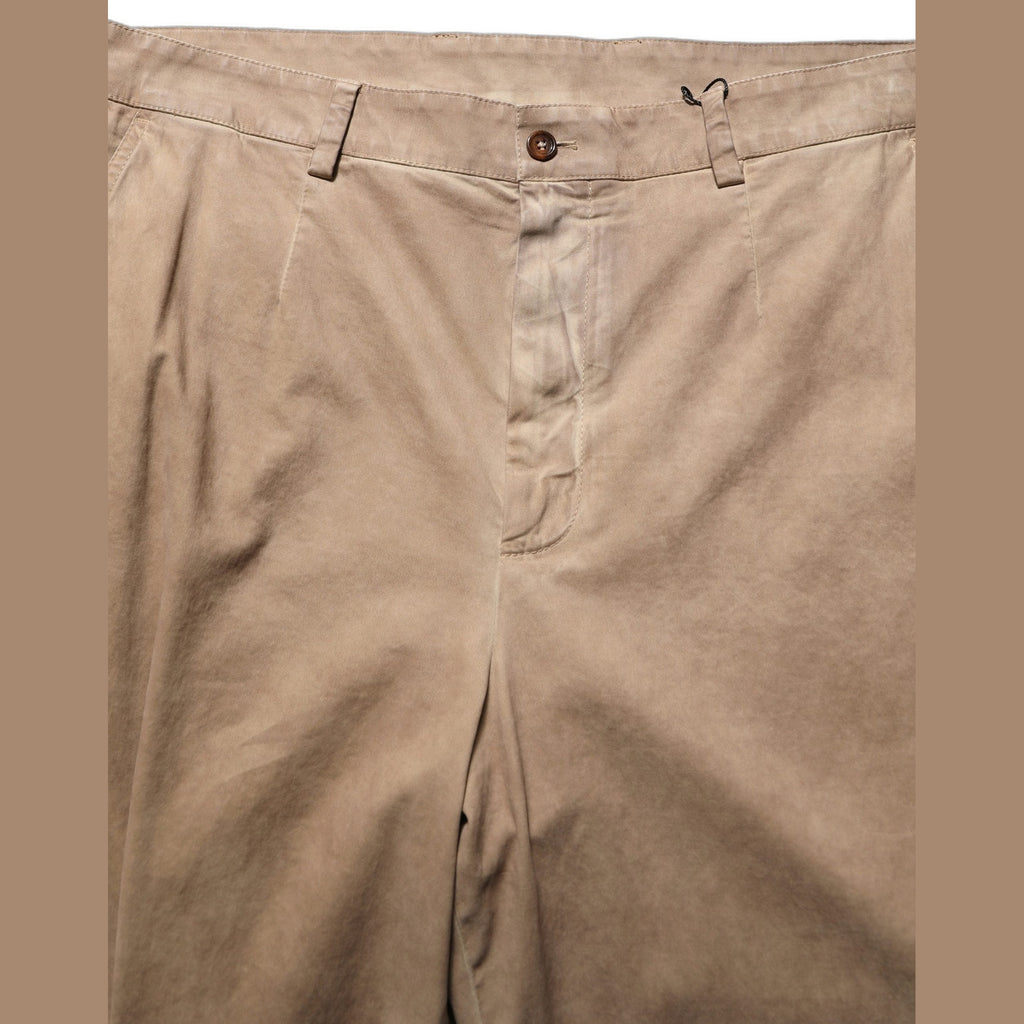 Domenico Tagliente Beige Cotton Straight Leg Men Trouser Pants