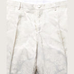 Dolce & Gabbana White Floral Men Dress Formal Trouser Pants