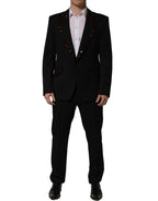 Dolce & Gabbana Black Crystal Embellished 2 Piece Suit
