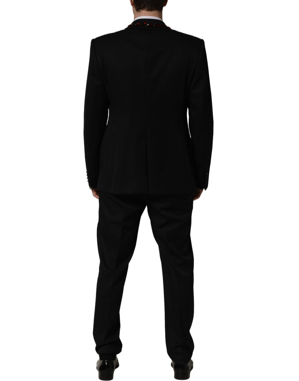 Dolce & Gabbana Black Crystal Embellished 2 Piece Suit