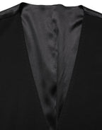 Dolce & Gabbana Black Wool Single Breasted Waistcoat Vest