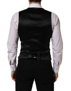 Dolce & Gabbana Black Wool Single Breasted Waistcoat Vest