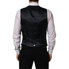 Dolce & Gabbana Black Wool Single Breasted Waistcoat Vest