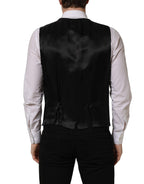 Dolce & Gabbana Black Wool Single Breasted Waistcoat Vest
