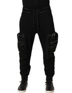 Dolce & Gabbana Black Mid Waist Cargo Jogger Sweatpants Pants