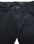 Dolce & Gabbana Black Cotton Mid Waist Skinny Men Denim Jeans