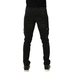 Dolce & Gabbana Black Distressed Cargo Cotton Men Denim Jeans