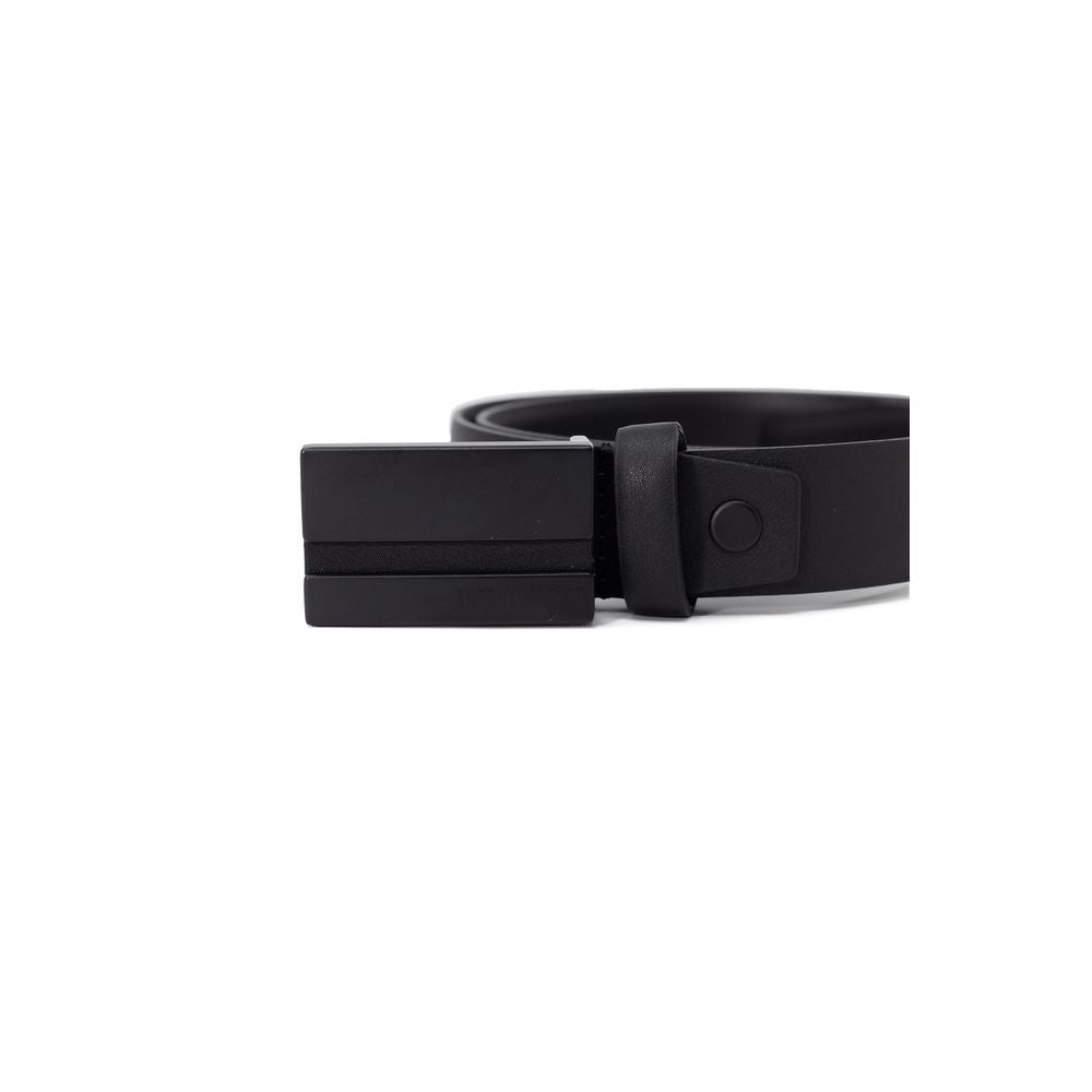Antony Morato Black Leather Regular Belt Antony Morato