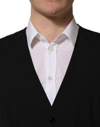 Dolce & Gabbana Black Wool Slim Fit Formal 3 Piece Men Suit Dolce & Gabbana